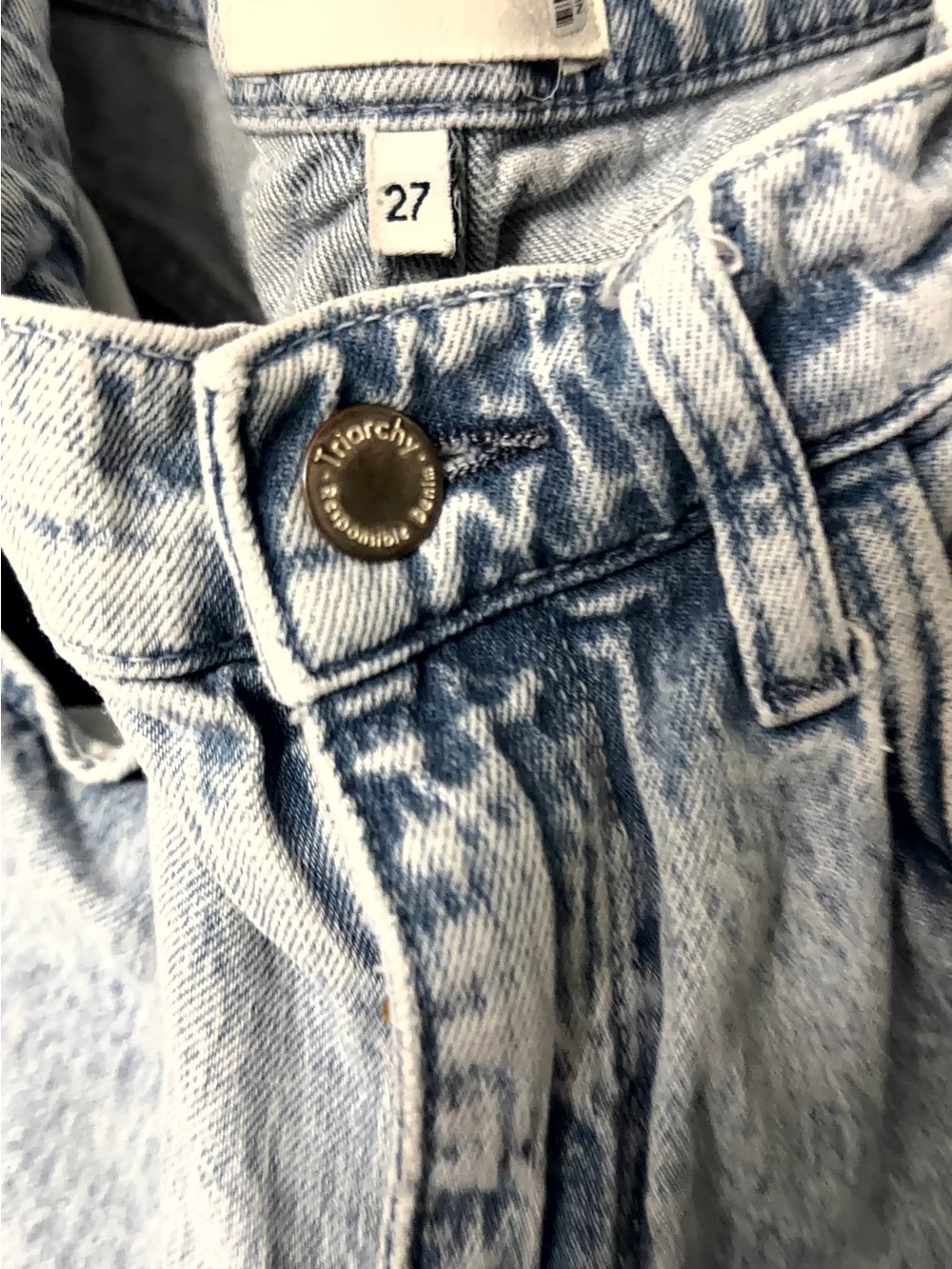 Anthropologie Light Blue High-Rise Straight Jeans- Triachy Brand - Picture 6 of 6